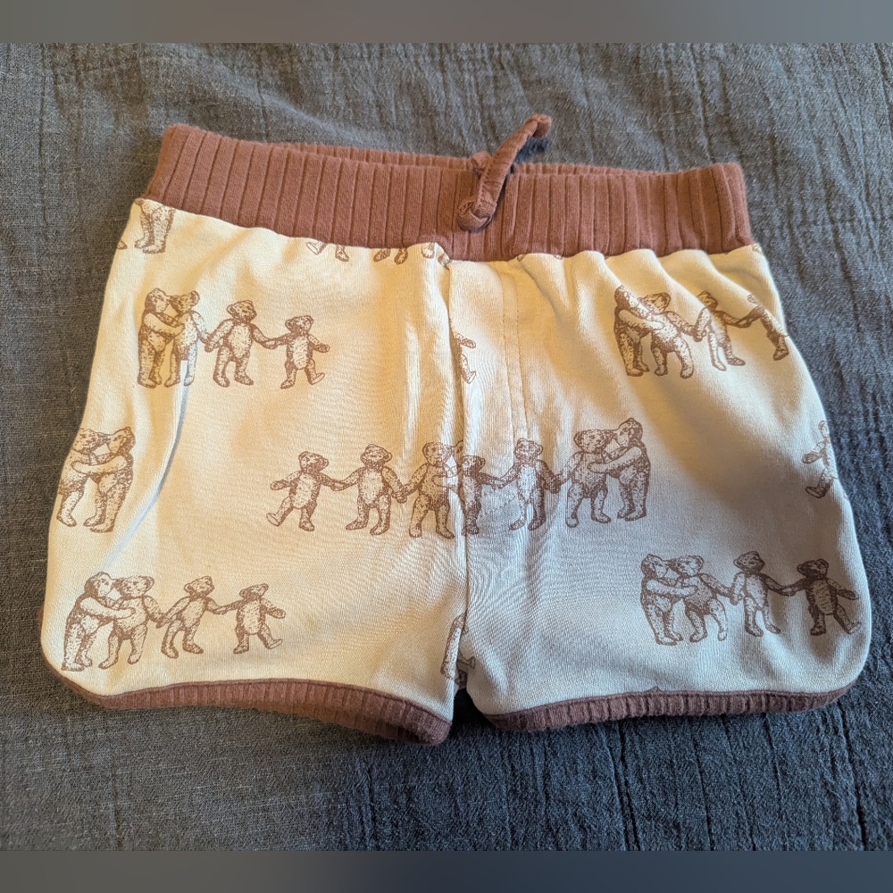 Kate Quinn Cream and Brown Kids Shorts